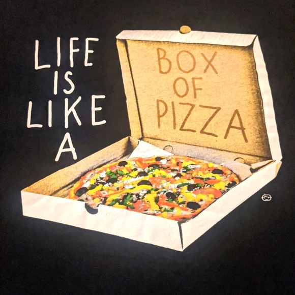 goodie two sleeves Other - Life Is Like A Box of Pizza graphic tee